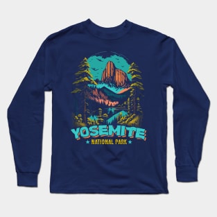 Yosemite National Park Illustration Long Sleeve T-Shirt